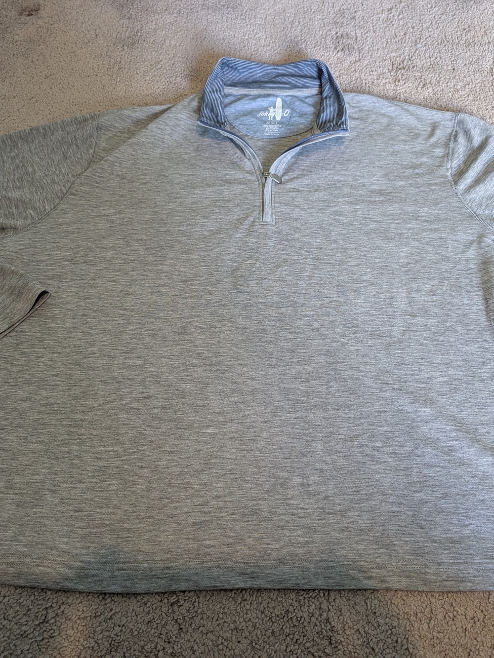 Johnnie-O Men's Quarter-Zip Performance Shirt - Light Gray